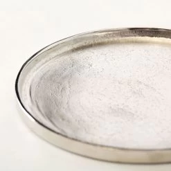 Schale Rund, Aluminium, Silber, 27cm