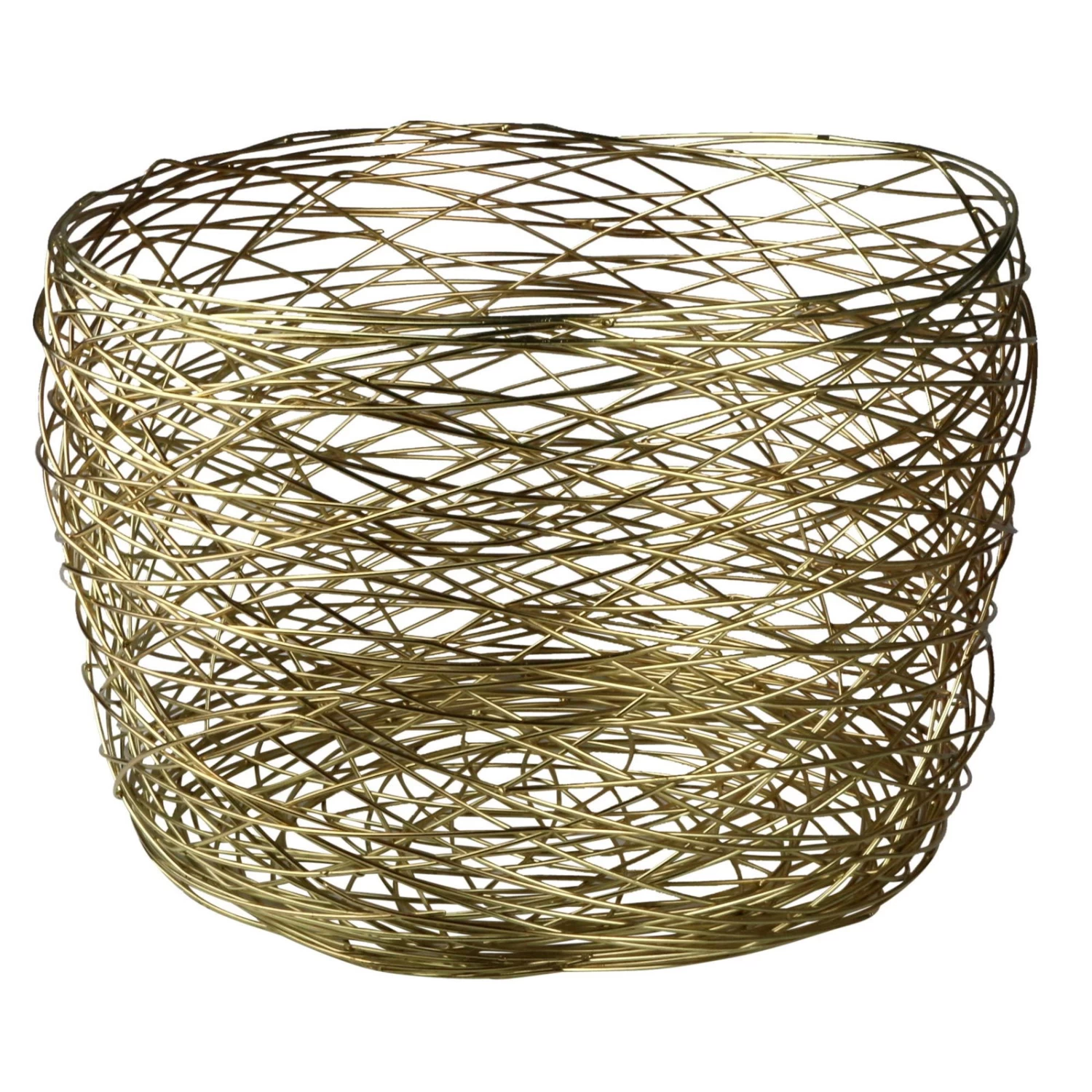 Korb Drahtoptik, Edelstahl, In Gold, Höhe 26 Cm, B 36 Cm 3 Korb Drahtoptik, Edelstahl, In Gold, Höhe 26 Cm, B 36 Cm