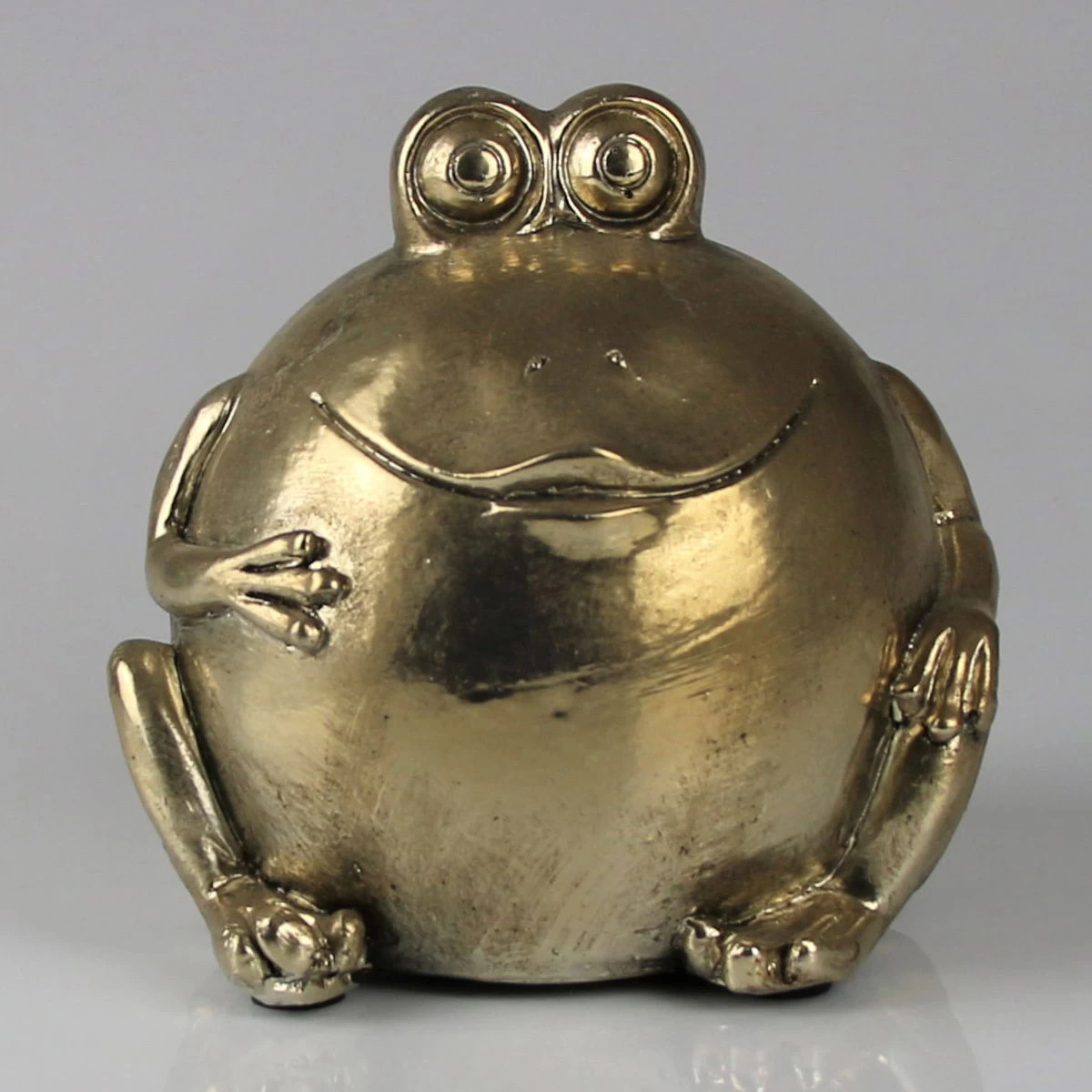 Dekofigur Frosch, Gold, H 14 Cm 3 Dekofigur Frosch, Gold, H 14 Cm