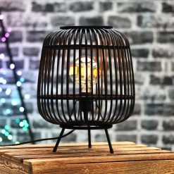 Dekorative Tischlampe Nimes In Schwarz, Für Den Innenbereich