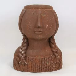 Terakotta-Pflanztopf 'Frau Terra', Braun, 24 X 30 X H 39 Cm