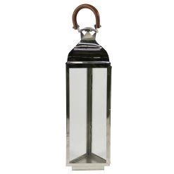 Laterne, Silber, Edelstahl, Holz