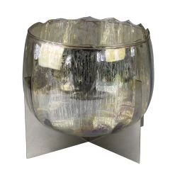 Windlicht, Silber, Ø 24 Cm