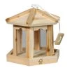 Vogelhaus Pavillon 6-Eck Hängend, FSC®-Holz Und Acrylglas, Ca. 19 X 18 X 18 Cm -Pflanzen Paradies Verkauf 0910100614 Vogelhaus Pavillon 6 eck FSC mit Futterterrasse u Kordel 1 55366