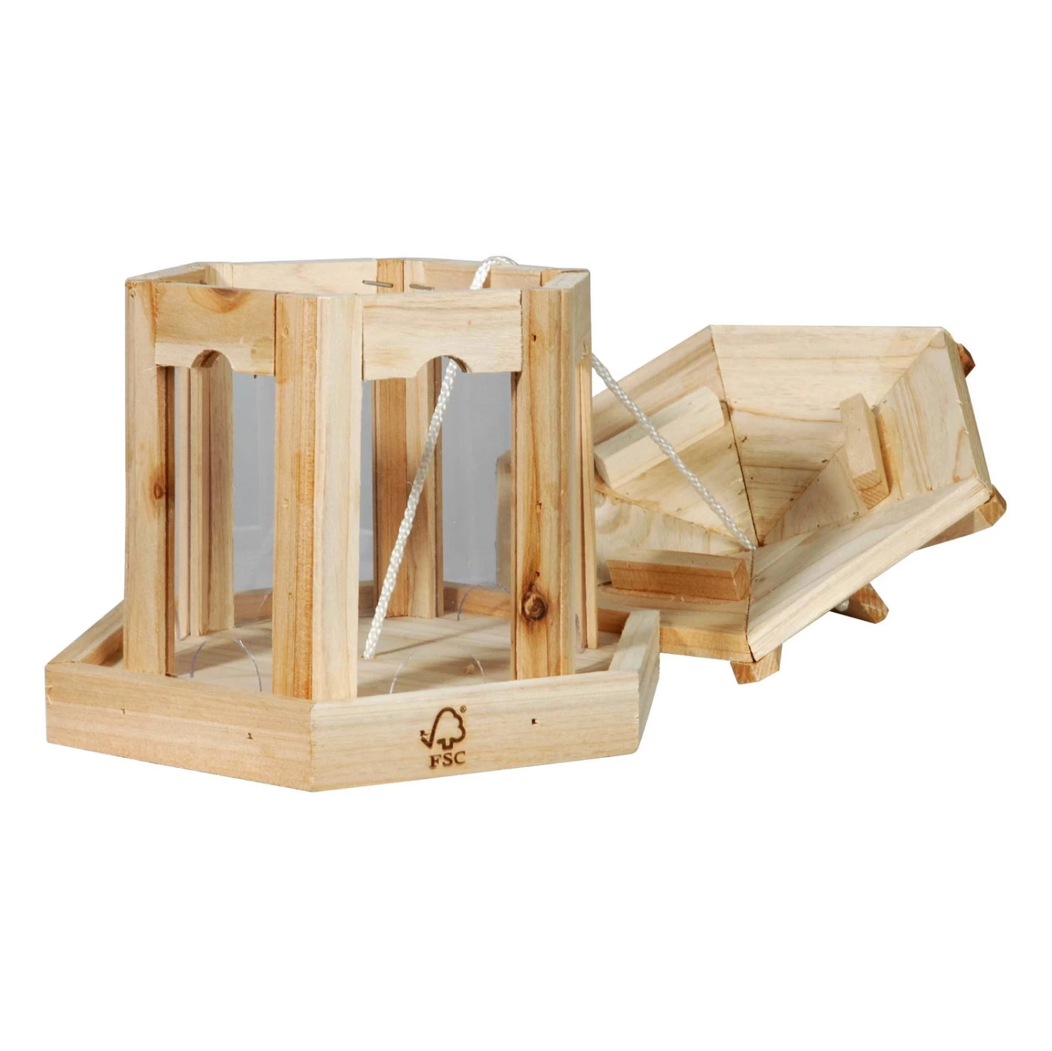 Vogelhaus Pavillon 6-Eck Hängend, FSC®-Holz Und Acrylglas, Ca. 19 X 18 X 18 Cm 4 Vogelhaus Pavillon 6-Eck Hängend, FSC®-Holz Und Acrylglas, Ca. 19 X 18 X 18 Cm – Bild 2