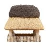 Kölle Vogelhaus „Pellworm“ Mit Reetdach, Eckig, Birke Natur, 45 Cm Hoch