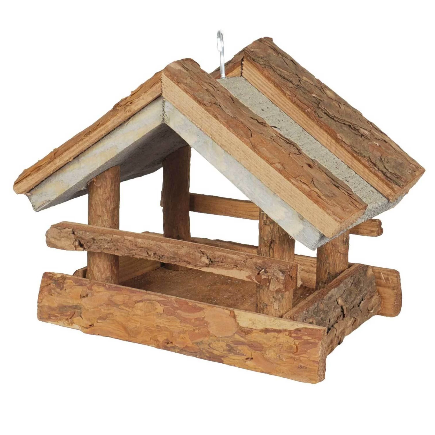 Vogelhaus Kiefer Mit Rindendach, Braun Und Cool-gray, 19 X 24 X 22 Cm 3 Vogelhaus Kiefer Mit Rindendach, Braun Und Cool-gray, 19 X 24 X 22 Cm
