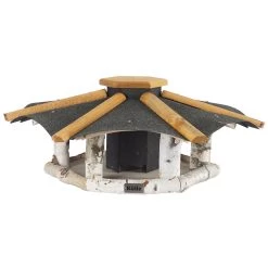 Vogelfutterhaus, Hellbraun, Kiefer/Birke, 60 X 60 X H 24 Cm