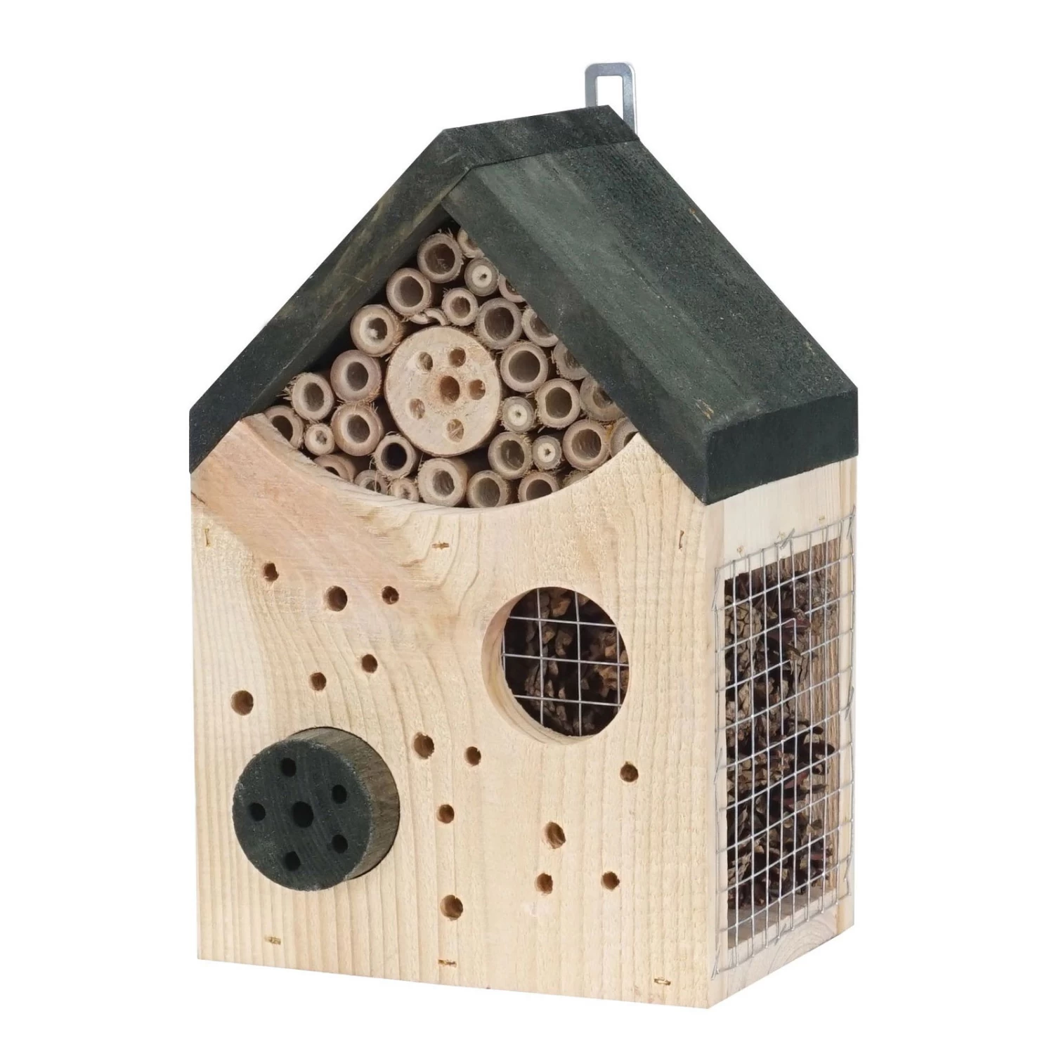 Insektenhotel, Kieferholz, Natur, 18 X 15 X 27/29 Cm 3 Insektenhotel, Kieferholz, Natur, 18 X 15 X 27/29 Cm