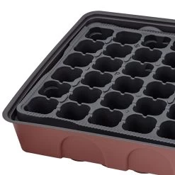 Anzuchtgewächshaus Mit Deckel & Topfplatte, 72 Töpfe Gelocht, Bordeaux -Pflanzen Paradies Verkauf 0910301388 H36076 3 96182