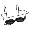 Haken-Blumentopfhalter, Metall, Schwarz, 34 X 18 Cm, Für Zwei Töpfe -Pflanzen Paradies Verkauf 0910600240 Haken Blumentopfhalter fuer 2 Toepfe 34x18cm schwarz Metall 61902