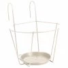 Haken-Blumentopfhalter, Metall, Weiß, Praktische Einhängehaken -Pflanzen Paradies Verkauf 0910602333 Haken Blumentopfhalter Metall 25cm rund weiss 61898