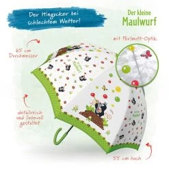 Regenschirm 'Der Kleine Maulwurf', Grün, Ø 65 Cm -Pflanzen Paradies Verkauf 0910704580 Regenschirm Der kleine Maulwurf gruen 65cm 3 119029