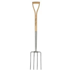 Spatengabel, Edelstahl, Eschenholz