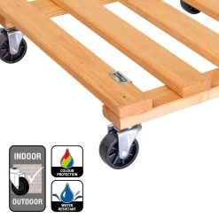 Multi Roller, Tragkraft 120 Kg, Hellbraun, Ca. 10 X 38 X 38 Cm -Pflanzen Paradies Verkauf 0920600514multi roller kiefer kastanie 5 116711