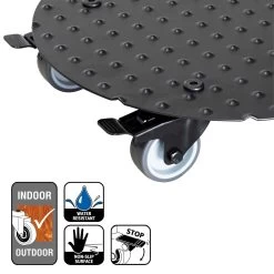 Pflanzenroller 'Alaska', Tragkraft 150 Kg, Anthrazit, Alu, 7 X 30 X 30 Cm -Pflanzen Paradies Verkauf 0920600518 pflanzenroller alaska 5 116729