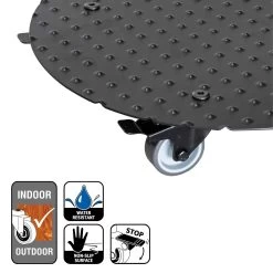 Pflanzenroller 'Alaska', Tragkraft 150 Kg, Anthrazit, Alu, 7 X 38 X 38 Cm -Pflanzen Paradies Verkauf 0920600519 pflanzenroller alaska 5 116735