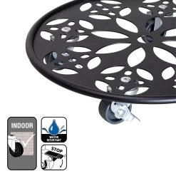 Pflanzenroller GH0936/0937, Tragkraft 100 Kg, Schwarz, Ø 30 Cm -Pflanzen Paradies Verkauf 0920600520 pflanzenroller 5 116741