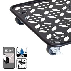 Pflanzenroller GH0936/0937, Tragkraft 80 Kg, Schwarz, Ø 30 Cm -Pflanzen Paradies Verkauf 0920600521 pflanzenroller 5 116747