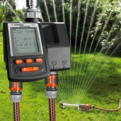 Bewässerungscomputer, Gardena, 2 Gartenbereiche, 3 Vorgänge Täglich -Pflanzen Paradies Verkauf 0930101137 Bewaesserungscomputer MultiControl duo 4 61566