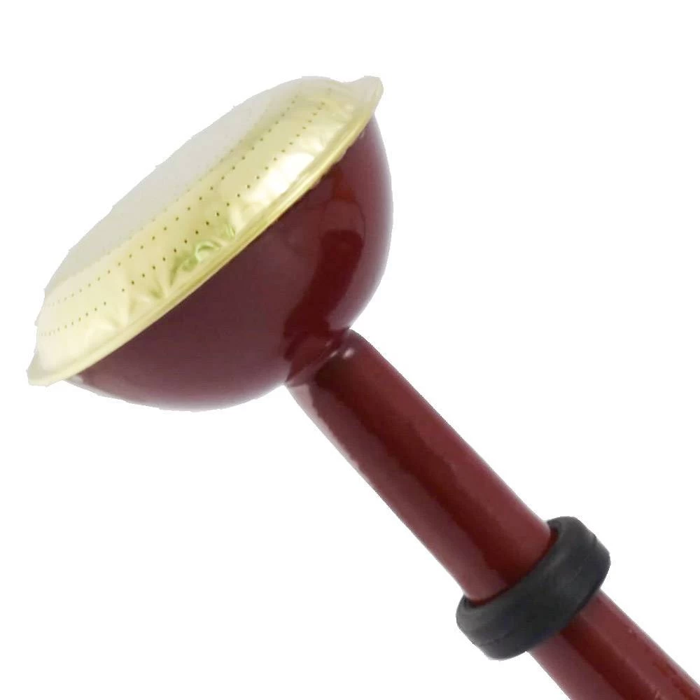 Zinkgießkanne Mit Holzgriff Und Messingbrause, Weinrot 4 Zinkgießkanne Mit Holzgriff Und Messingbrause, Weinrot – Bild 2