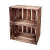 Holzkiste Mit Regal, Hoch, 40 X 50 X 30 Cm -Pflanzen Paradies Verkauf 0940700246 Holzregal Standard Hoch neu geflammt 40x50x30cm 70718