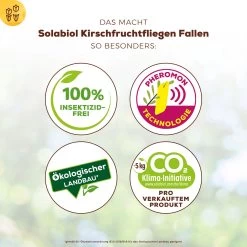 Solabiol Kirschfruchtfliegenfalle, 5er-Pack 8 Solabiol Kirschfruchtfliegenfalle, 5er-Pack -Pflanzen Paradies Verkauf 0950200760 Solabiol Kirschfruchtfliegenfalle 5Stueck 2 107241