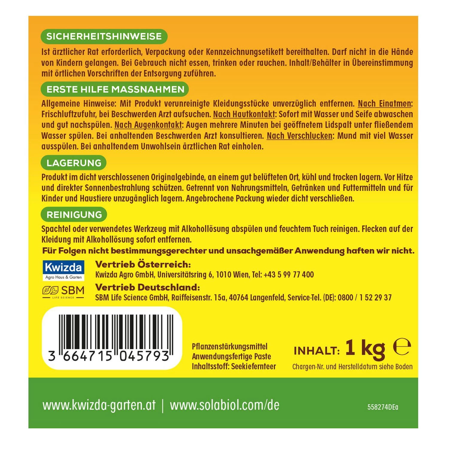 Solabiol Bio-Baumwundverschluss, 1 Kg 5 Solabiol Bio-Baumwundverschluss, 1 Kg – Bild 3