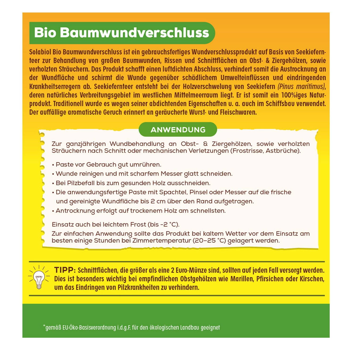 Solabiol Bio-Baumwundverschluss, 1 Kg 4 Solabiol Bio-Baumwundverschluss, 1 Kg – Bild 2