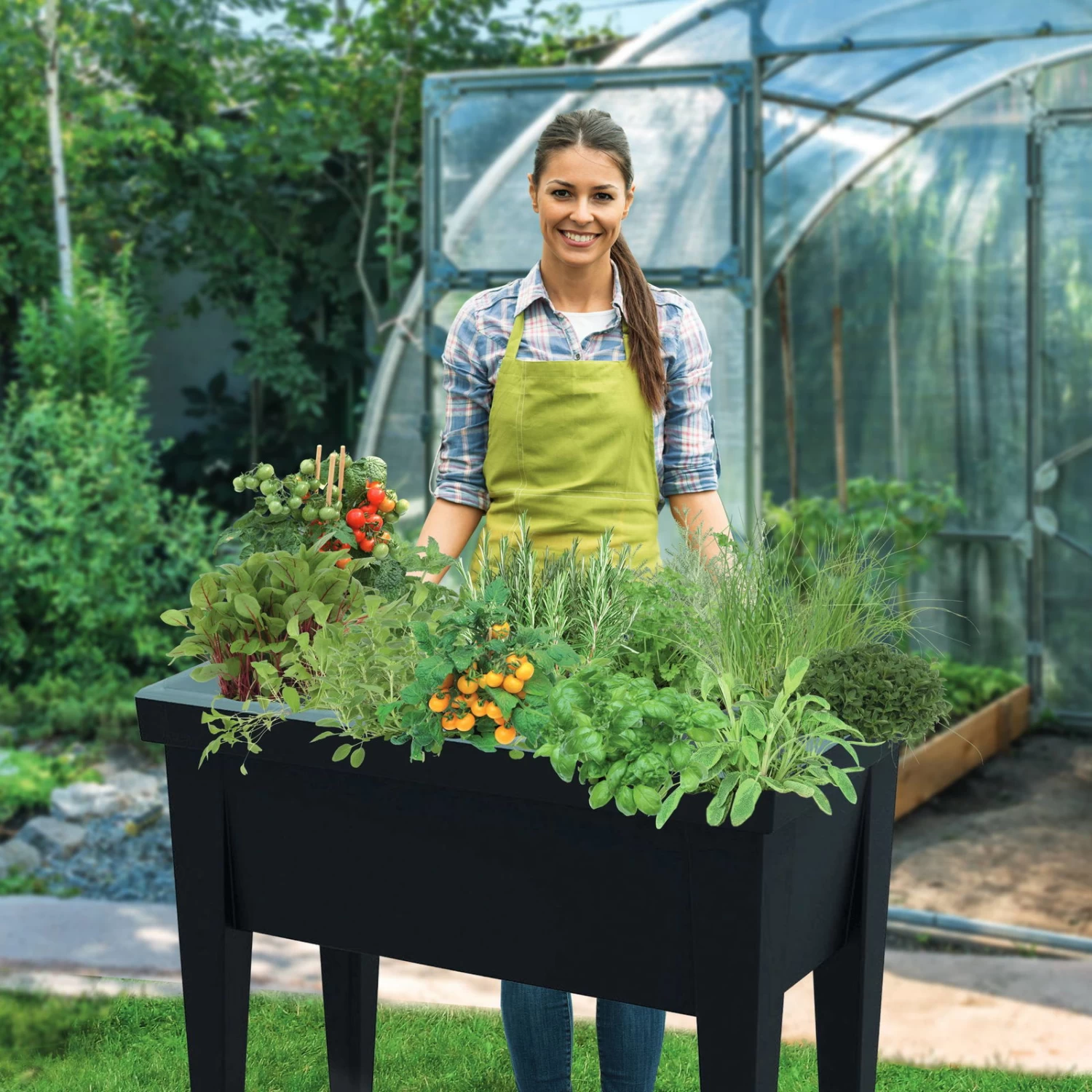 Hochbeet Mit Deckel, Anthrazit, Ca. 80 X 40 X 88 Cm 3 Hochbeet Mit Deckel, Anthrazit, Ca. 80 X 40 X 88 Cm