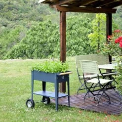 Hochbeet-Trolley Mit Rädern, Anthrazit, Metall, 75 X 35 X 80 Cm, 47 L 27 Hochbeet-Trolley Mit Rädern, Anthrazit, Metall, 75 X 35 X 80 Cm, 47 L -Pflanzen Paradies Verkauf 0980250141 Urban Garden Trolly auf Raedern anthrazit 11 84503