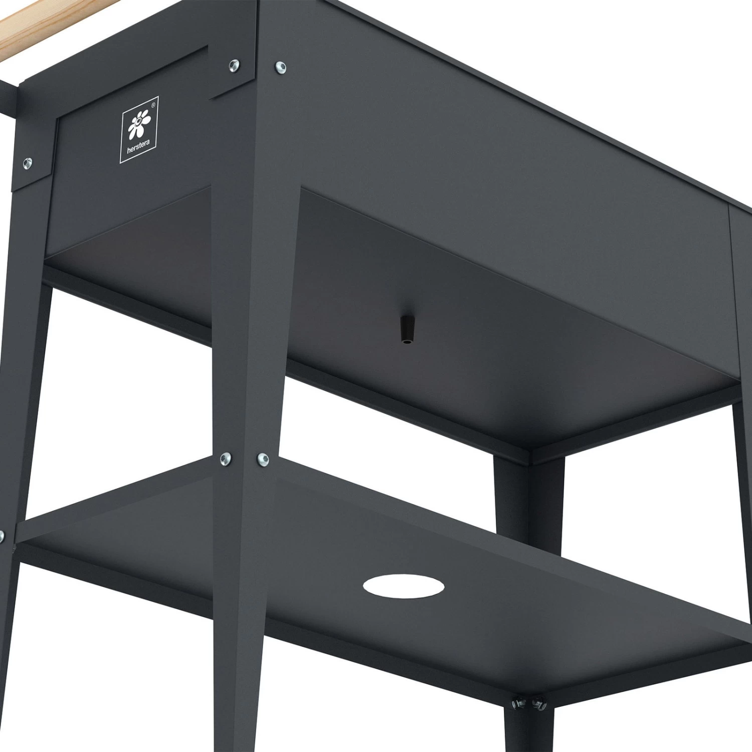 Hochbeet-Trolley Mit Rädern, Anthrazit, Metall, 75 X 35 X 80 Cm, 47 L 8 Hochbeet-Trolley Mit Rädern, Anthrazit, Metall, 75 X 35 X 80 Cm, 47 L – Bild 6