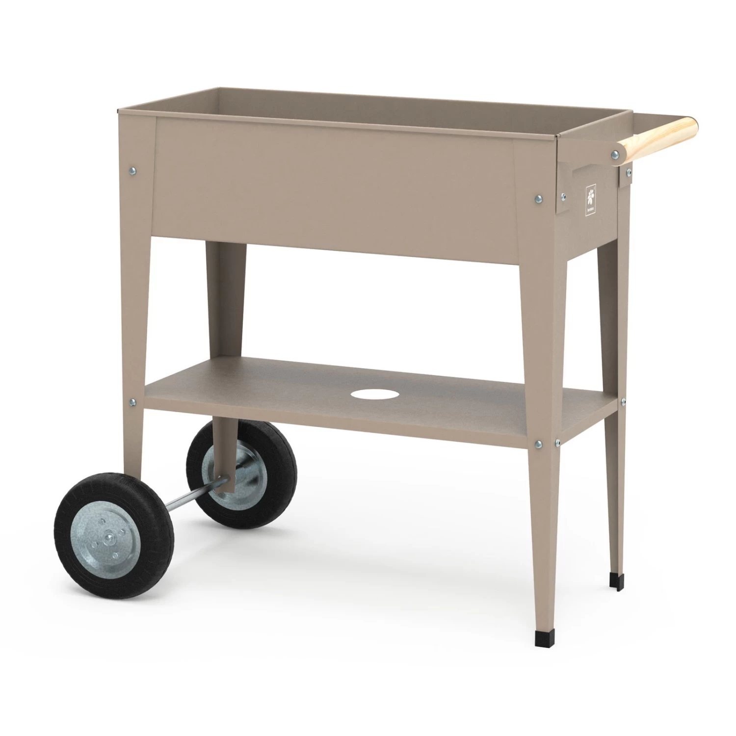 Hochbeet-Trolley Mit Rädern, Taupe, Metall, 75 X 35 X 80 Cm, 47 L 5 Hochbeet-Trolley Mit Rädern, Taupe, Metall, 75 X 35 X 80 Cm, 47 L – Bild 3