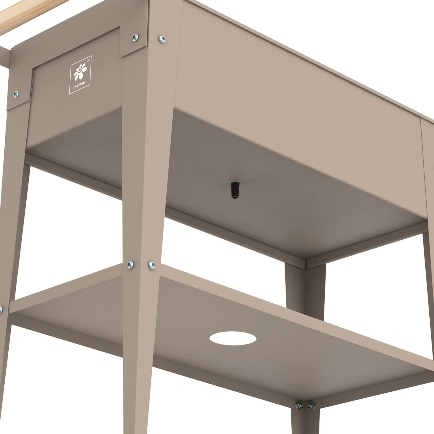 Hochbeet-Trolley Mit Rädern, Taupe, Metall, 75 X 35 X 80 Cm, 47 L 7 Hochbeet-Trolley Mit Rädern, Taupe, Metall, 75 X 35 X 80 Cm, 47 L – Bild 5