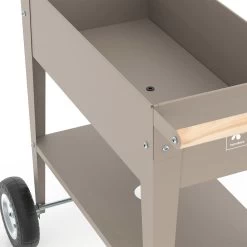 Hochbeet-Trolley Mit Rädern, Taupe, Metall, 75 X 35 X 80 Cm, 47 L 19 Hochbeet-Trolley Mit Rädern, Taupe, Metall, 75 X 35 X 80 Cm, 47 L -Pflanzen Paradies Verkauf 0980250143 Urban Garden Trolly auf Raedern taupe 5 84527