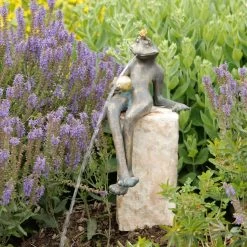 Gartenfigur "Froschkönig Gunter" Von Rottenecker, Bronze, Höhe: 32 Cm
