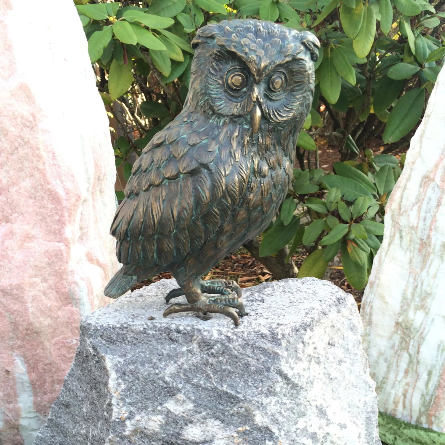 Gartenfigur "Uhu Stehend" Von Rottenecker, Bronze, Höhe: 29 Cm 3 Gartenfigur "Uhu Stehend" Von Rottenecker, Bronze, Höhe: 29 Cm