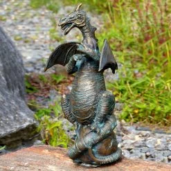 Rottenecker Bronze-Drache Mit Walnuss, Wasserspeiend, 29 X 19 X 11 Cm -Pflanzen Paradies Verkauf 0980306260 Drache mit Walnuss H29xB19xL11cm1 75588