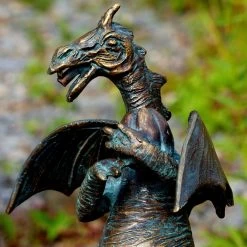 Rottenecker Bronze-Drache Mit Walnuss, Wasserspeiend, 29 X 19 X 11 Cm -Pflanzen Paradies Verkauf 0980306260 Drache mit Walnuss H29xB19xL11cm2 75587