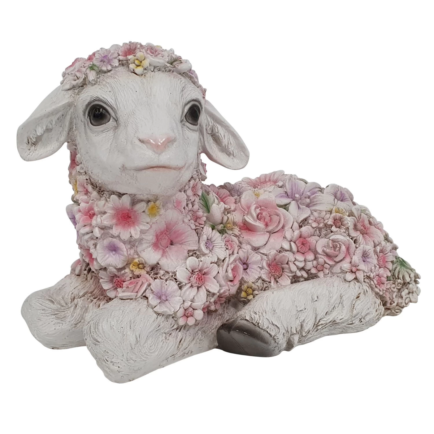 Blumenschaf, Liegend, Klein, 25x12x16 Cm 3 Blumenschaf, Liegend, Klein, 25x12x16 Cm