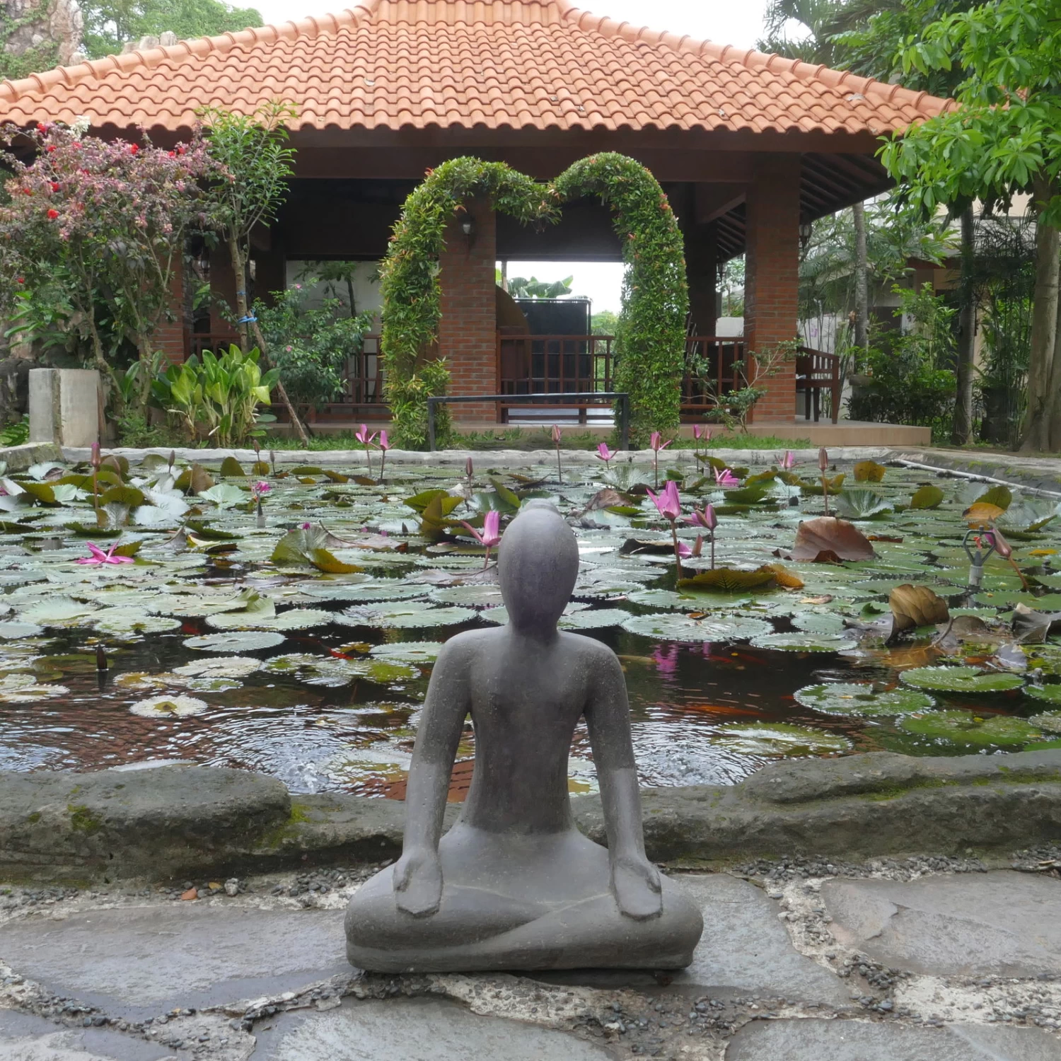 Steinguss Gartenornament 'Yoga', Natur, 26 X 18 X 31 Cm 3 Steinguss Gartenornament 'Yoga', Natur, 26 X 18 X 31 Cm