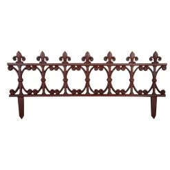 Beetzaun, Braun, Gusseisen, 81,5 X 1,0 X 36,4 Cm