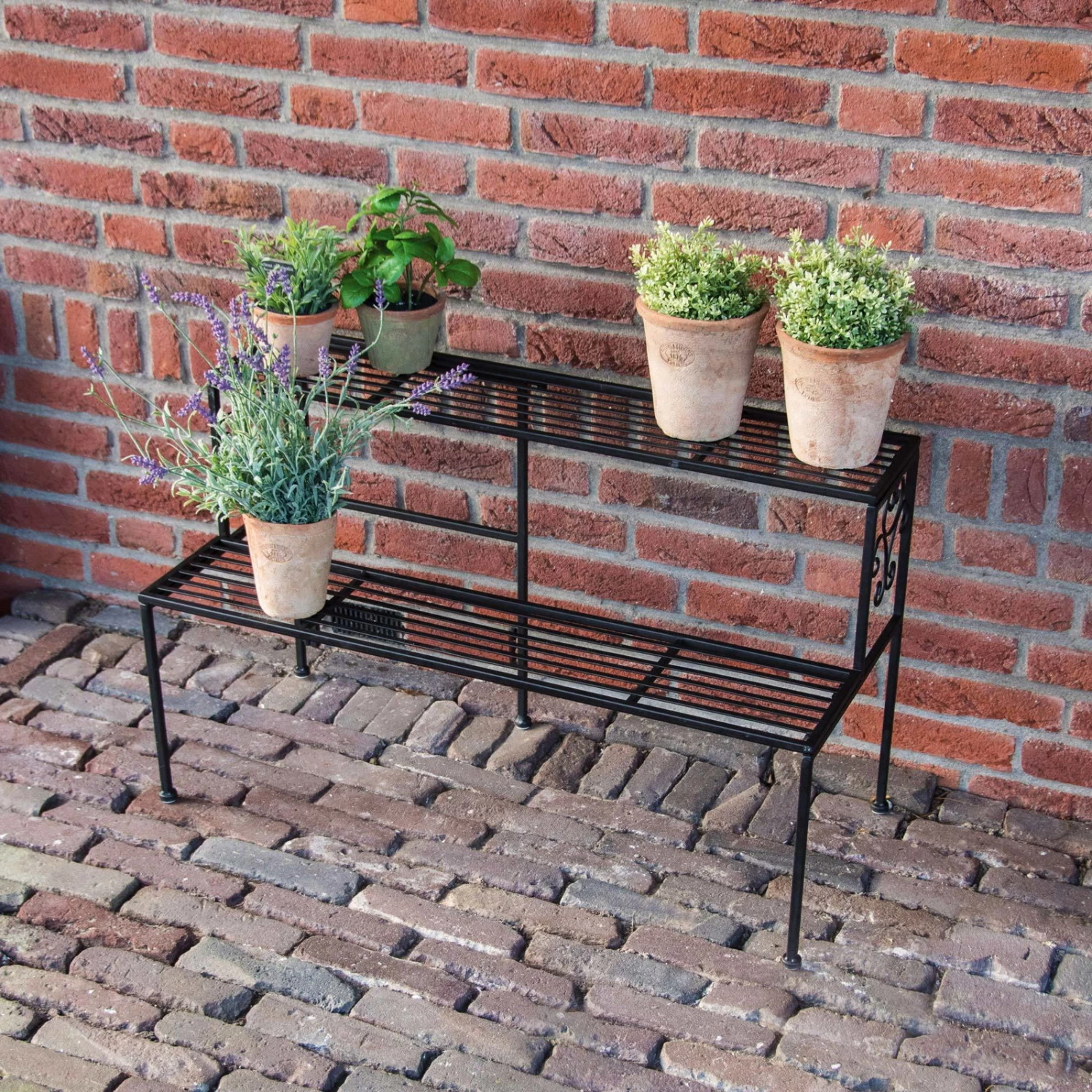 Etagere Mit 2 Ebenen, Faltbar, Schwarz, Ca. 79 X 35 X 48 Cm 3 Etagere Mit 2 Ebenen, Faltbar, Schwarz, Ca. 79 X 35 X 48 Cm