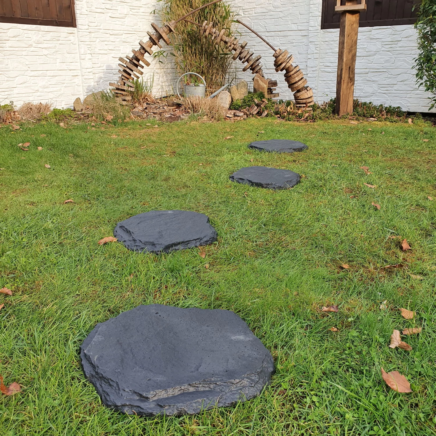 40er-Set Beton-Trittstein 'Typ A', Anthrazit, In Natursteinoptik, 42 X 37 X 3 Cm 3 40er-Set Beton-Trittstein 'Typ A', Anthrazit, In Natursteinoptik, 42 X 37 X 3 Cm