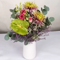 Gemischter Blumenbund 'Baltazar Mit Anthurie' Inkl. Gratis Grußkarte -Pflanzen Paradies Verkauf 1025700011 DIY Mixbund Baltazar mit Anthurie Chrysa Lisi Gypso Statice Euka Anthurie 1 94431