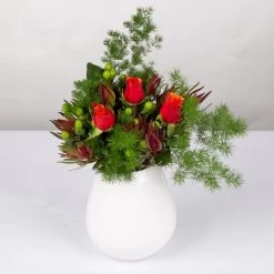 Blumenbund Rose 'Espana' Mit Zierspargel, Mit Gratis Grußkarte -Pflanzen Paradies Verkauf 1025700026 Strauss Rosen Espana 1 102758