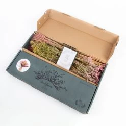 Trockenblumen DIY-Set, Natur-rosa, Länge Ca. 60 Cm -Pflanzen Paradies Verkauf 1055300012 Trockenblumen DIY Box pink gemischt WS 2 95062