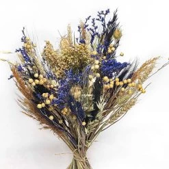 Trockenblumen DIY-Set, Natur-blau, Länge Ca. 60 Cm