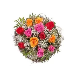 Blumenstrauß 'Mit Liebe' Inkl. Gratis Grußkarte -Pflanzen Paradies Verkauf 1110600025 MitLiebe D25cm 4849