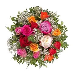 Blumenstrauß 'Rosenzauber' Inkl. Gratis Grußkarte -Pflanzen Paradies Verkauf 1110600026 Rosenzauber D28cm 4841